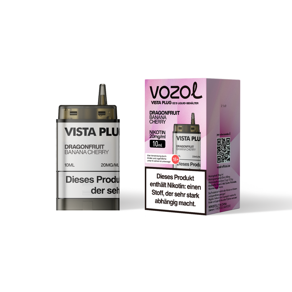 5x Vozol Vista Plug Ez Dragonfruit Banana Cherry Pod Set