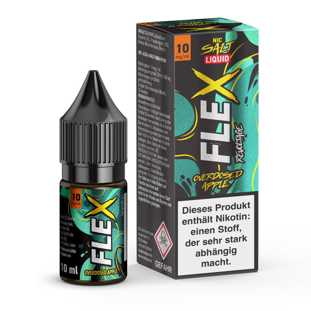 15x Revoltage Flex Overdosed - Apple - Nikotinsalz Liquid