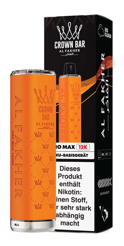 5x Al Fakher Pro Max 12k Akkuträger - Farbe: Orange - 900 mAh