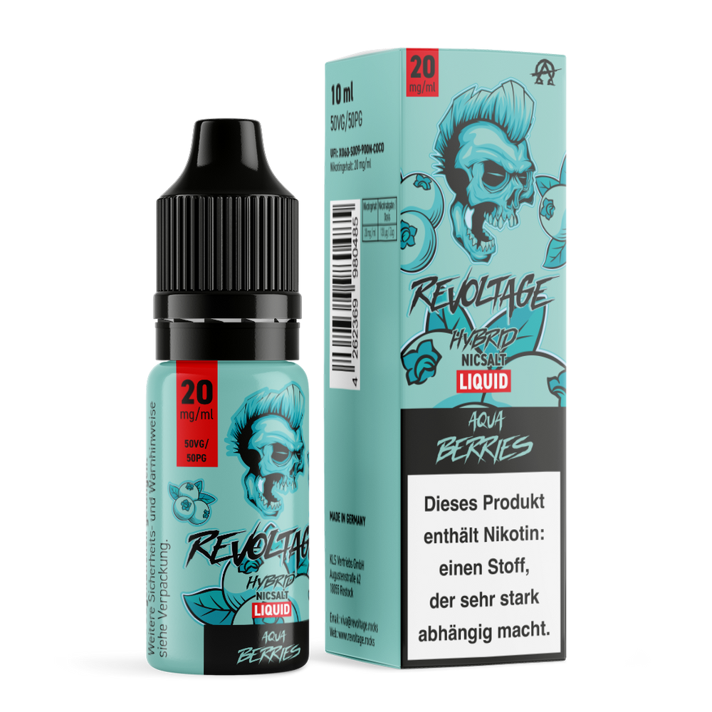 15x Revoltage - Aqua Berries - 10ml Nikotinsalz Liquid