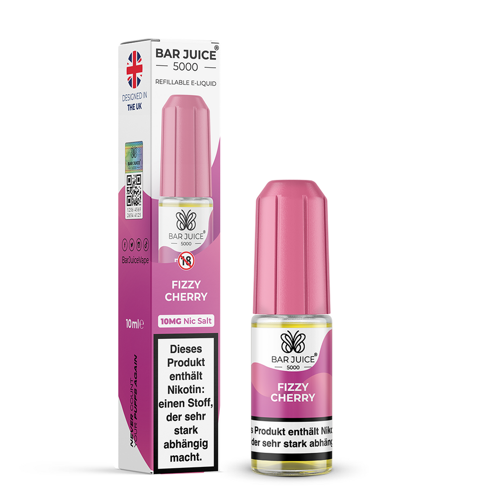 10x Bar Juice 5000 10ml Nikotinsalzliquid Fizzy Cherry