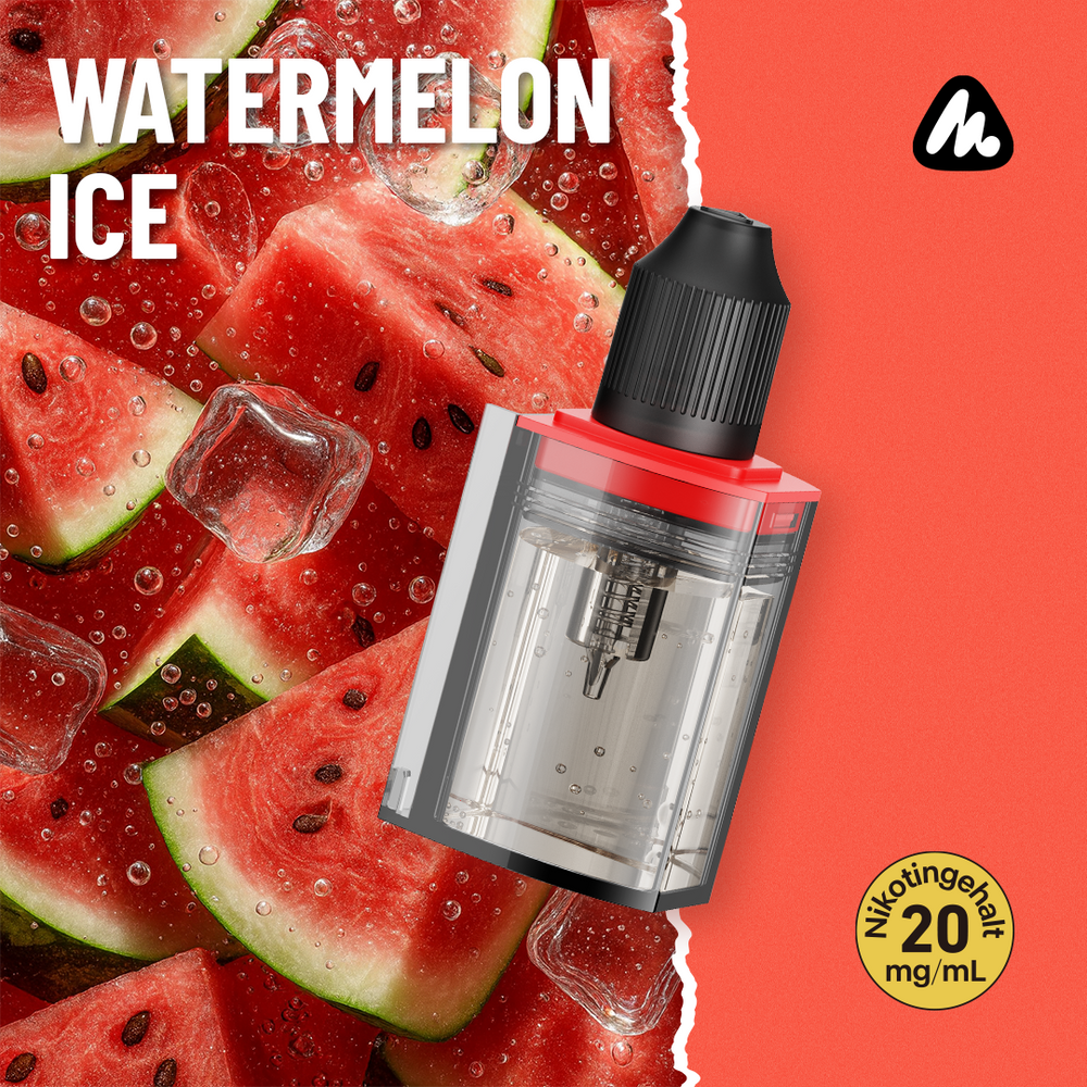 5x Mevol S Refill Container - Watermelon Ice - 20mg/ml - 10ml