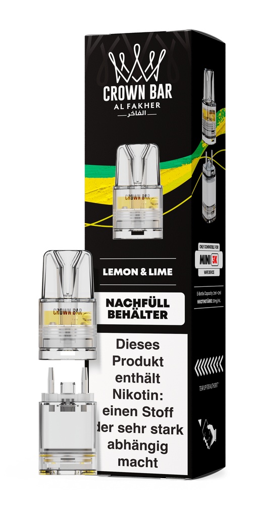 10x Al Fakher Mini 3K Pod - Lemon Lime - 20mg Nikotingehalt