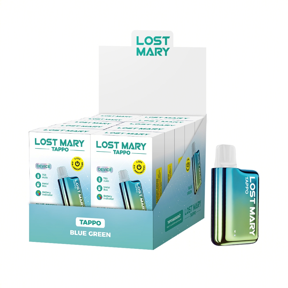 10x Lost Mary Tappo - Pod Kit - 750 mAh - Farbe: Blau Grün