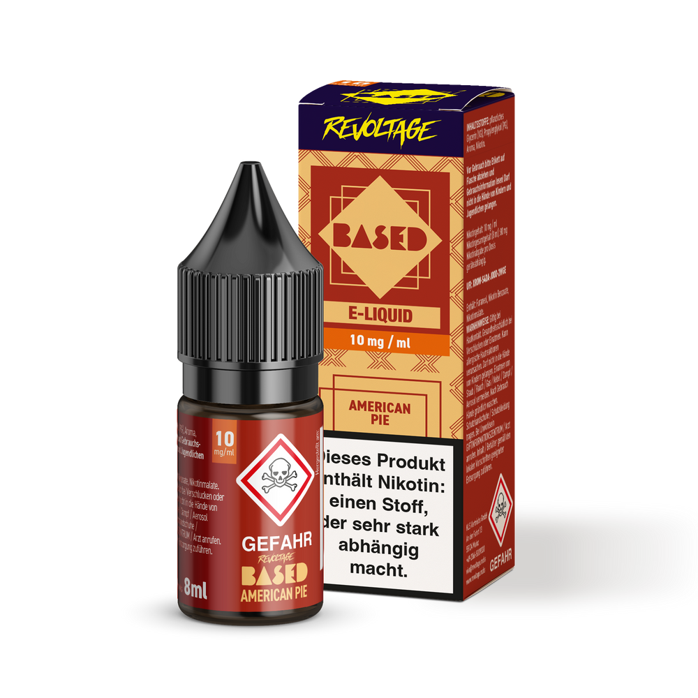 15x Revoltage BASED Liquid - American Pie - 8 ml Nikotinsalz Liquid