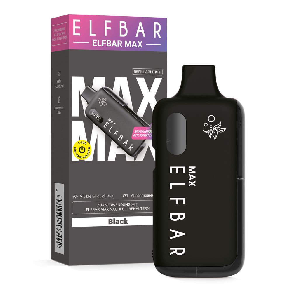 10x ELFBAR MAX Pod Kit - Farbe: Black