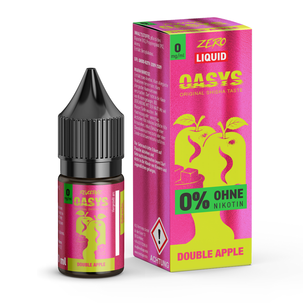 15x Revoltage OASYS Liquid - Double Apple - 10ml Nikotinsalz Liquid