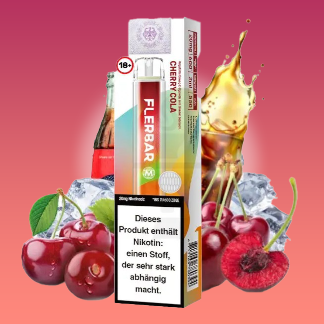 10 x Flerbar M - Cherry Cola 20mg Nikotin