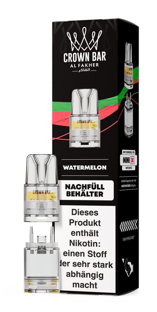 10x Al Fakher Mini 3K Pod - Watermelon - 20mg Nikotingehalt