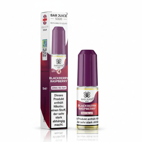 10x Bar Juice 5000 Nikotinsalz Liquid 10 ml Blackberry Raspberry