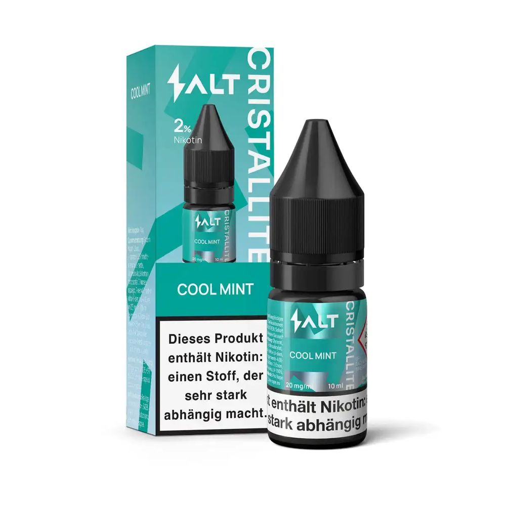 10x Salt Cristallite Liquid 10ml - Cool Mint - 20mg/ml Nikotinstärke
