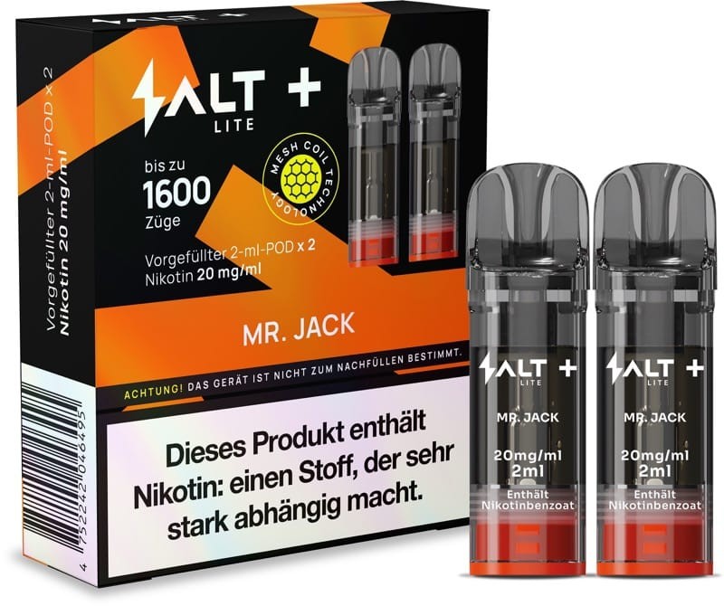 10x SALT Plus Lite Pods Mr. Jack 20mg/ml