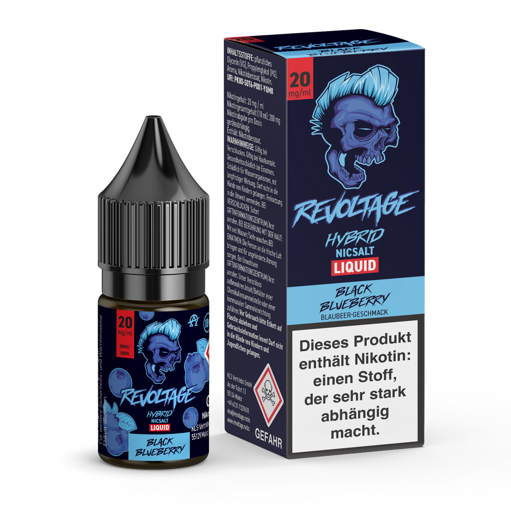 15x Revoltage - Black Blueberry - 10ml Nikotinsalz Liquid