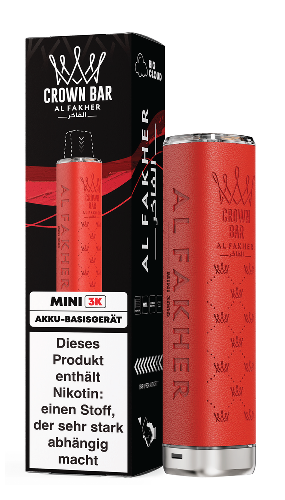 10x Al Fakher Mini 3k Akkuträger - Farbe: Red - 550 mAh