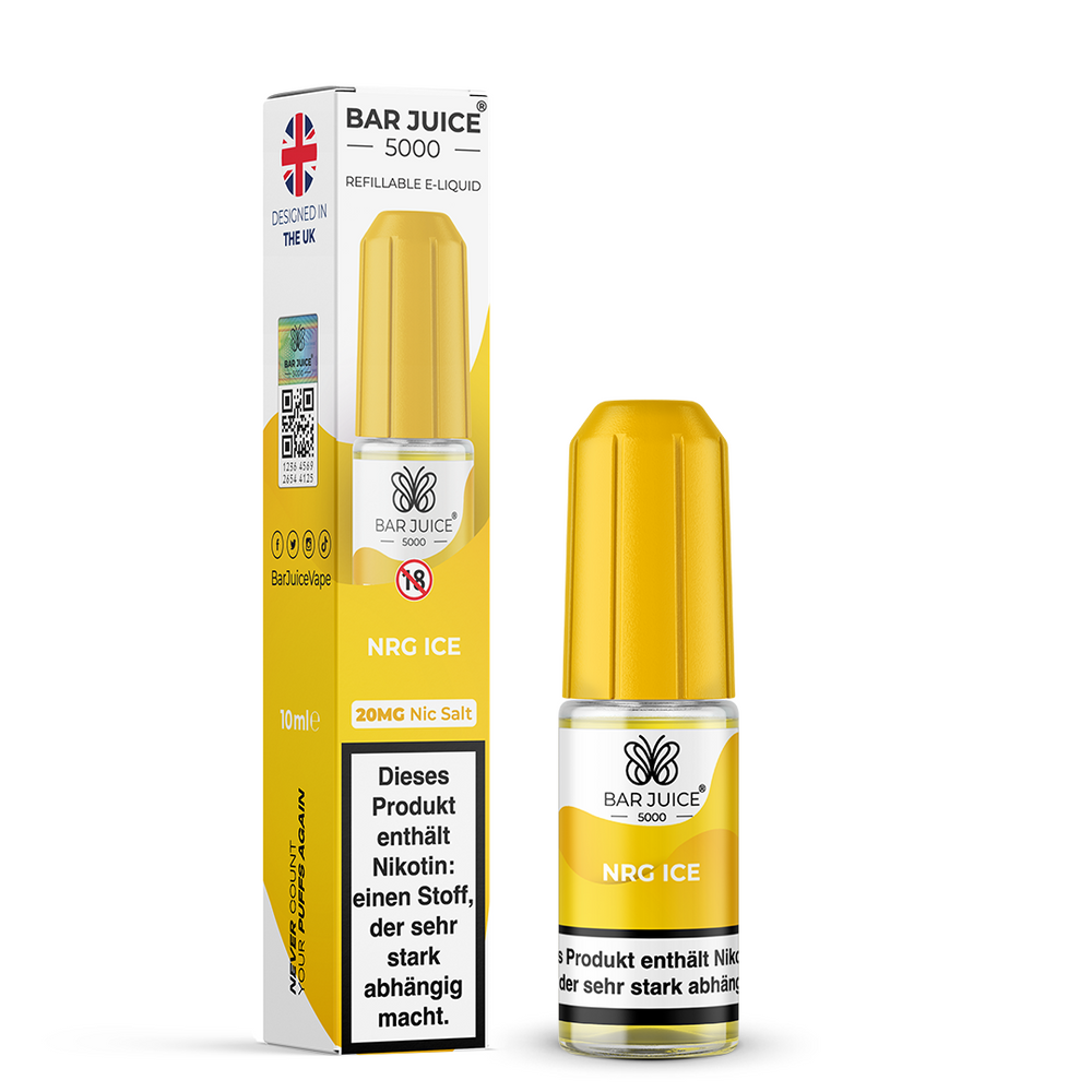 10x Bar Juice 5000 NRG Ice Nikotinsalz Liquid 10 ml