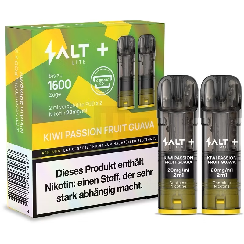 10x SALT Plus Lite Pods Kiwi Passion Fruit Guava 20mg/ml
