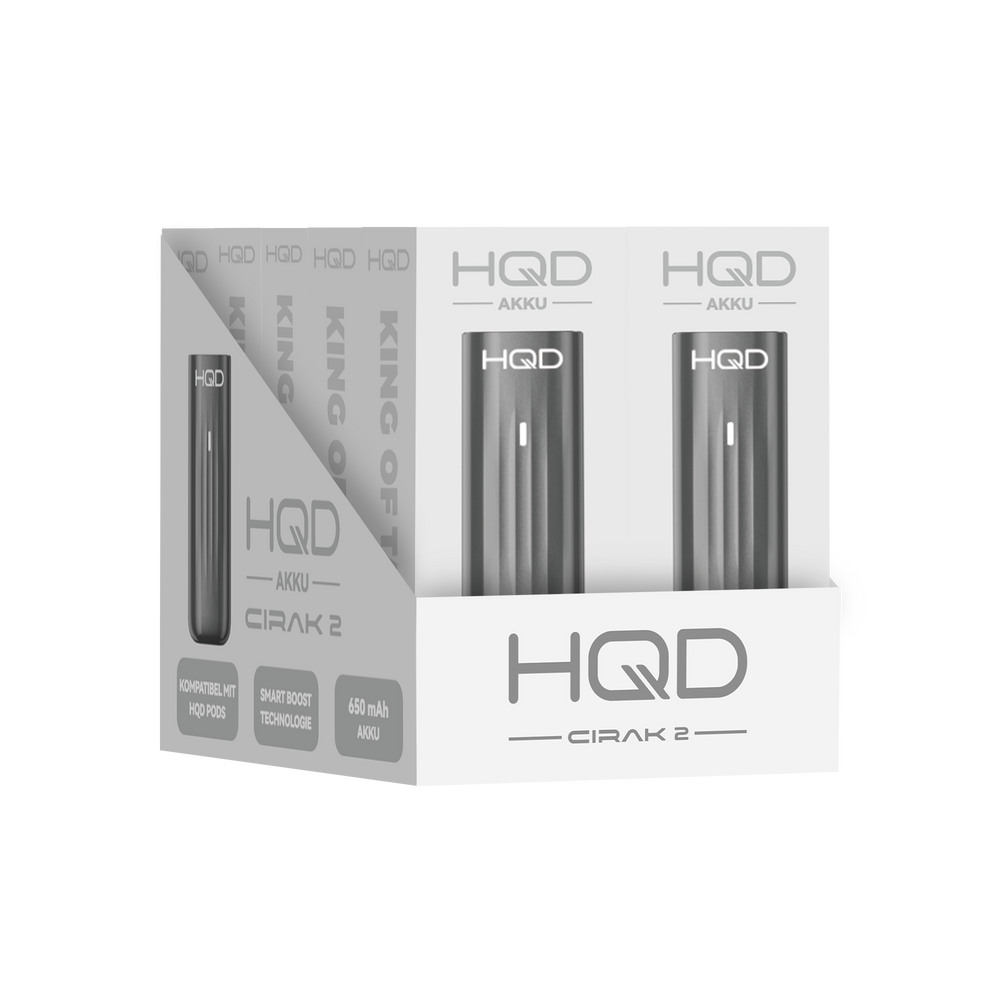 10x HQD Cirak 2 - Pod Kit 650 mAh - Farbe: Grey