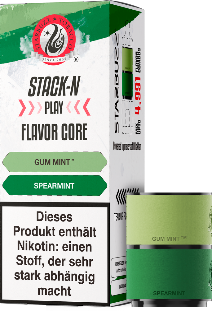 10x Star Buzz Pod Gum Mint und Spearmint - 2er Pack - 20mg
