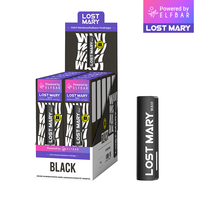 10x Lost Mary WAVI Akkuträger Farbe: Black