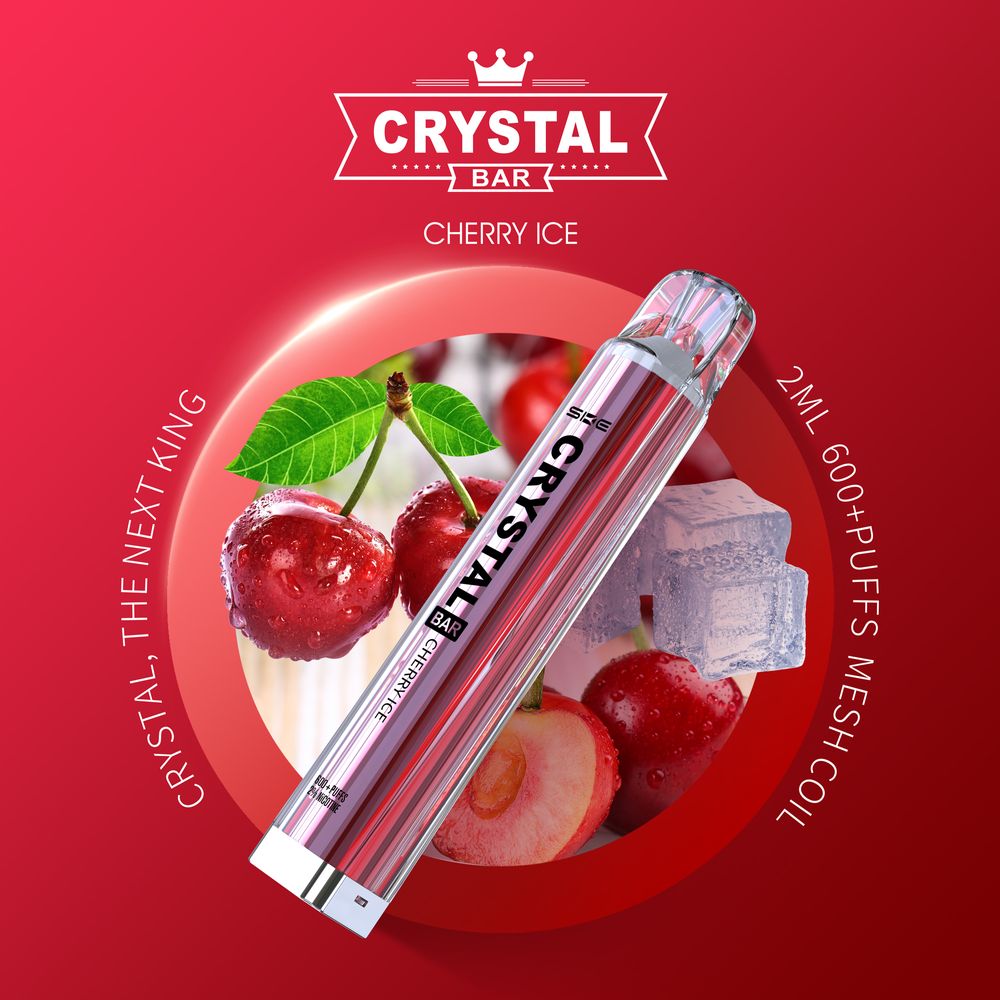 10 x SKE Crystal Bar 600 Cherry Ice 2% Nikotin