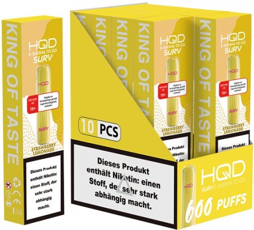 10 x HQD Surv - Strawberry Lemonade