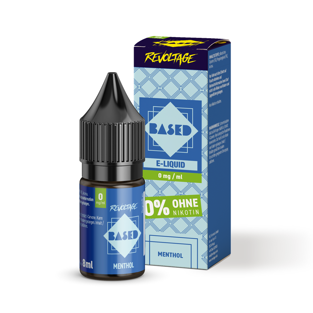 15x Revoltage BASED Liquid - Menthol - 8 ml Nikotinsalz Liquid