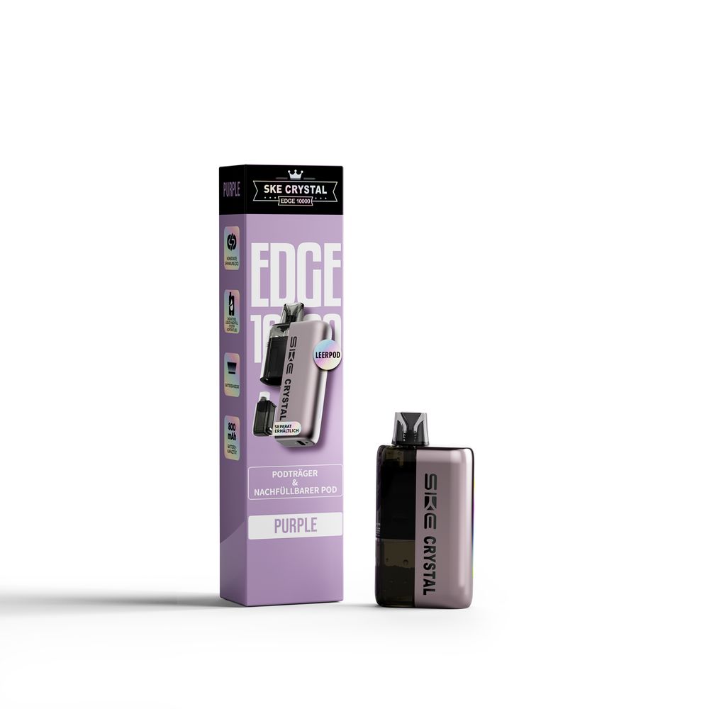 5x SKE Crystal Edge 10K Akku + 2ml Pod Farbe: Purple