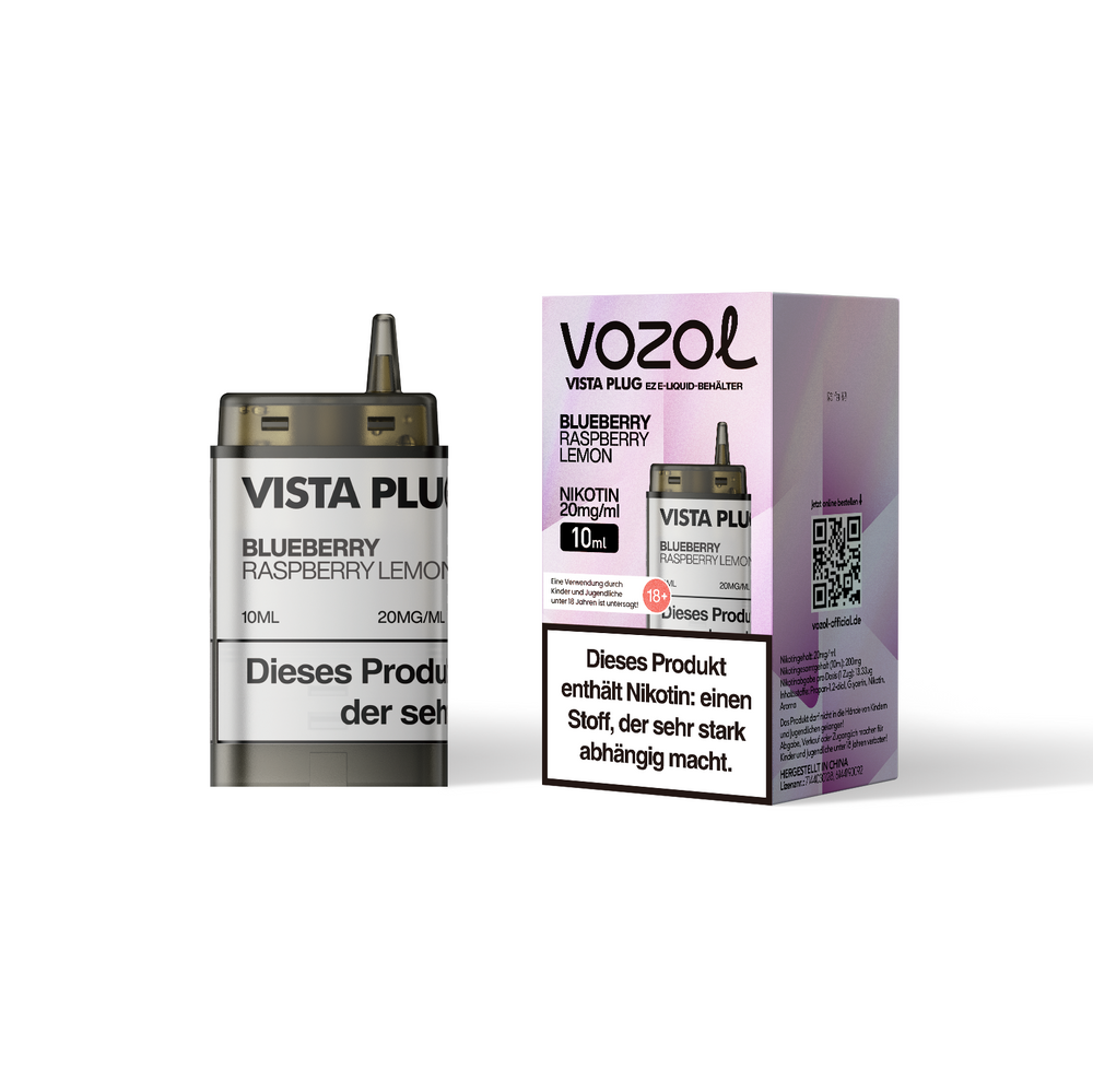 5x Vozol Vista Plug Ez Blueberry Raspberry Lemon Pod Set