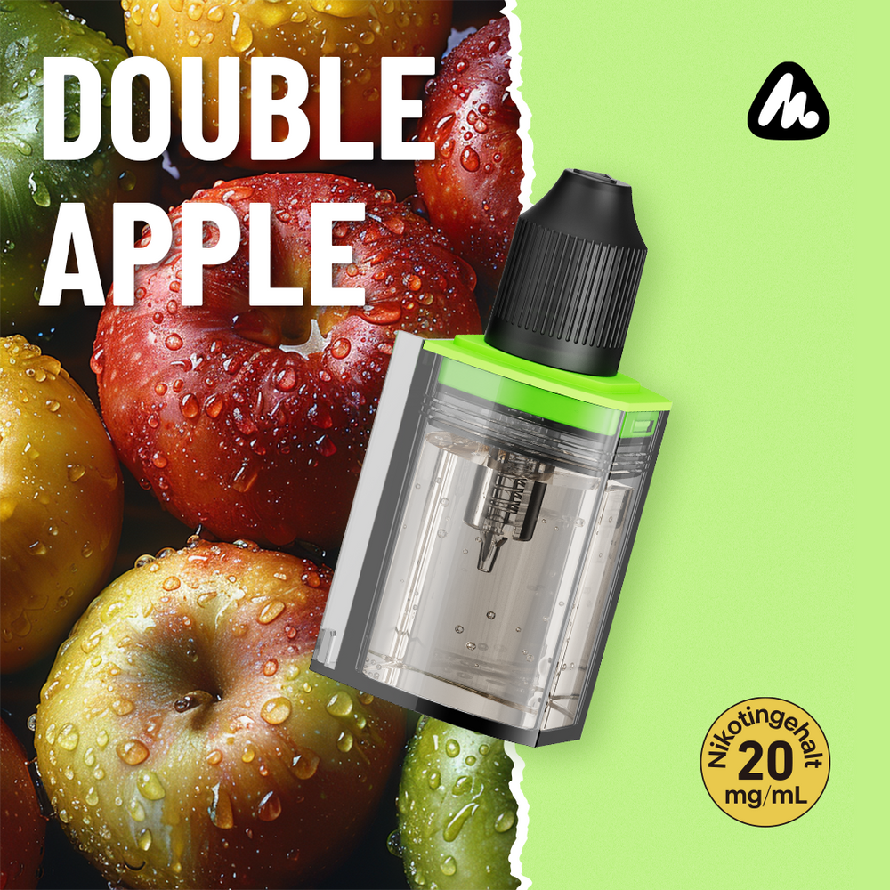 5x Mevol S Refill Container - Double Apple - 20mg/ml - 10ml