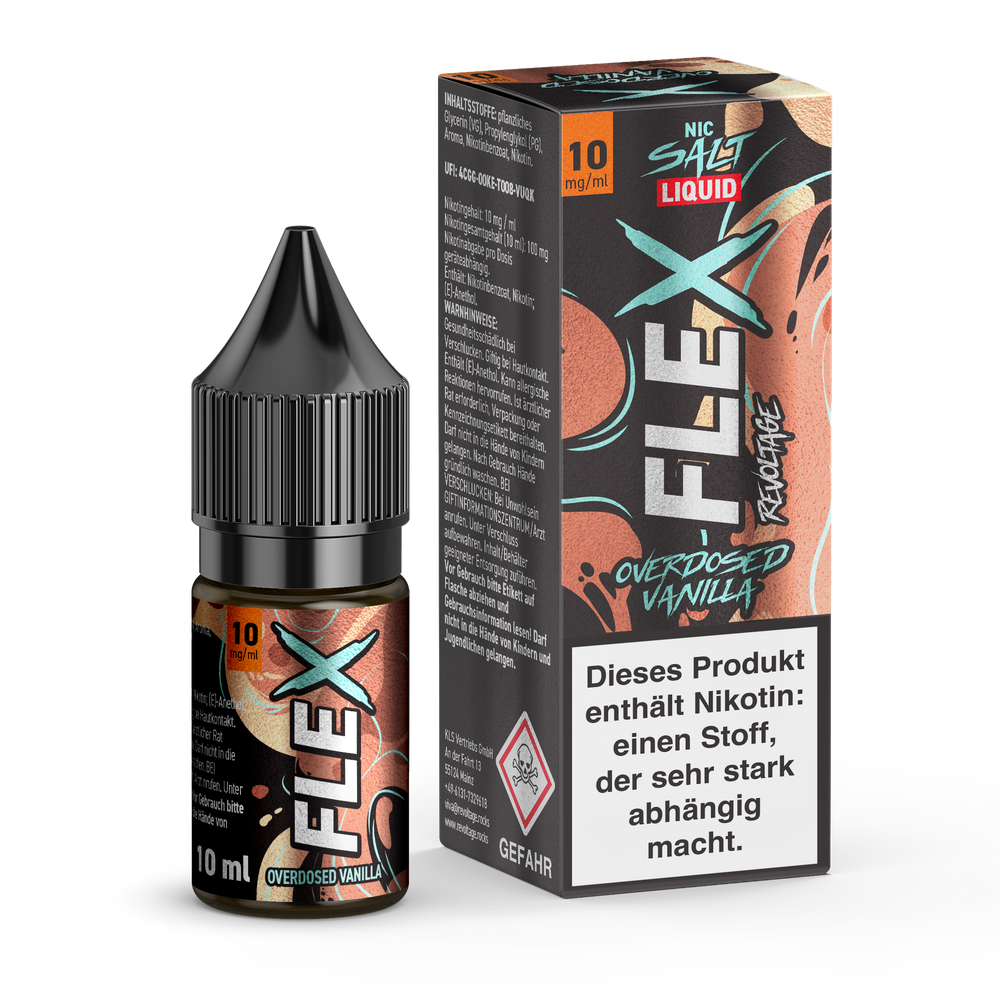 15x Revoltage Flex Overdosed - Vanilla - Nikotinsalz Liquid