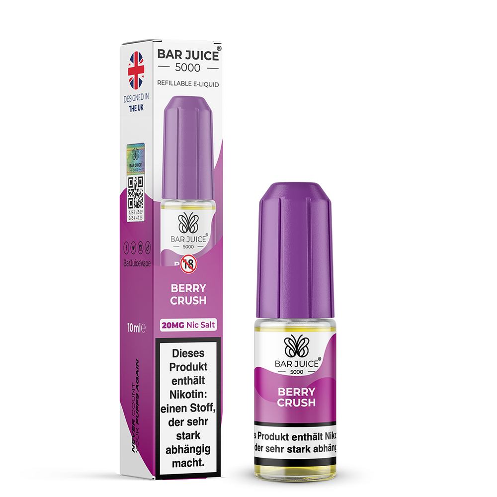 10x Bar Juice 5000 Berry Crush Nikotinsalz Liquid 10 ml