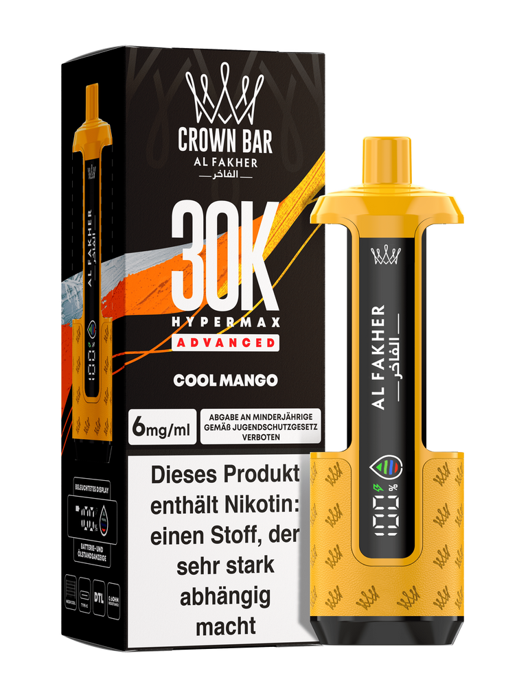 5x Al Fakher Hypermax Advanced 30K - Cool Mango - 6mg Nikotingehalt