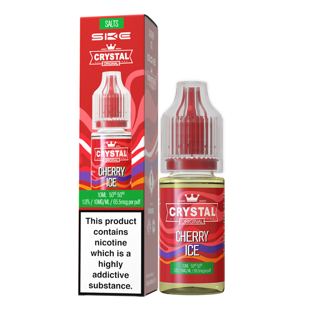 10x SKE Crystal Liquid - Cherry Ice - 10ml Nikotinsalzliquid