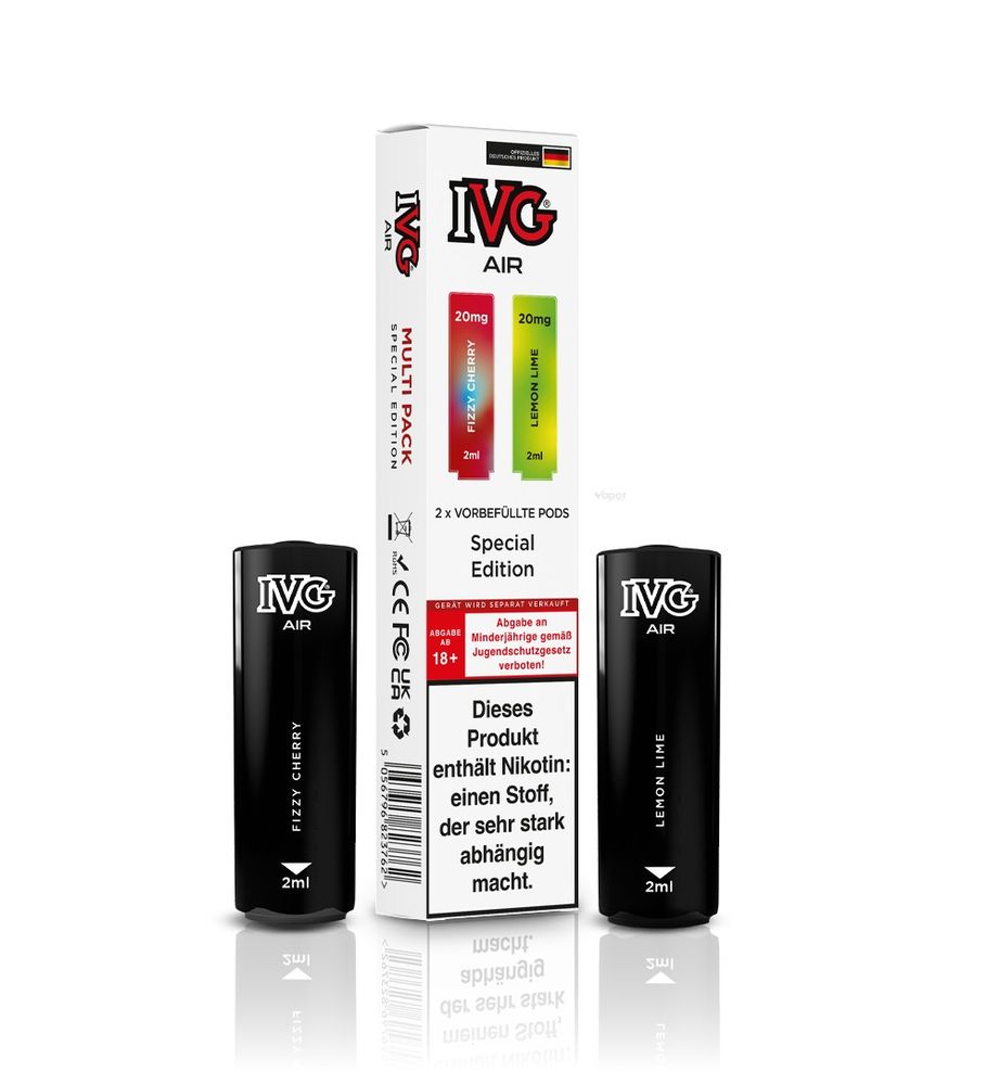 10x IVG Air 4in1 Pods - Special Edition (2er Pack) - 10% Akkuträger Gratis