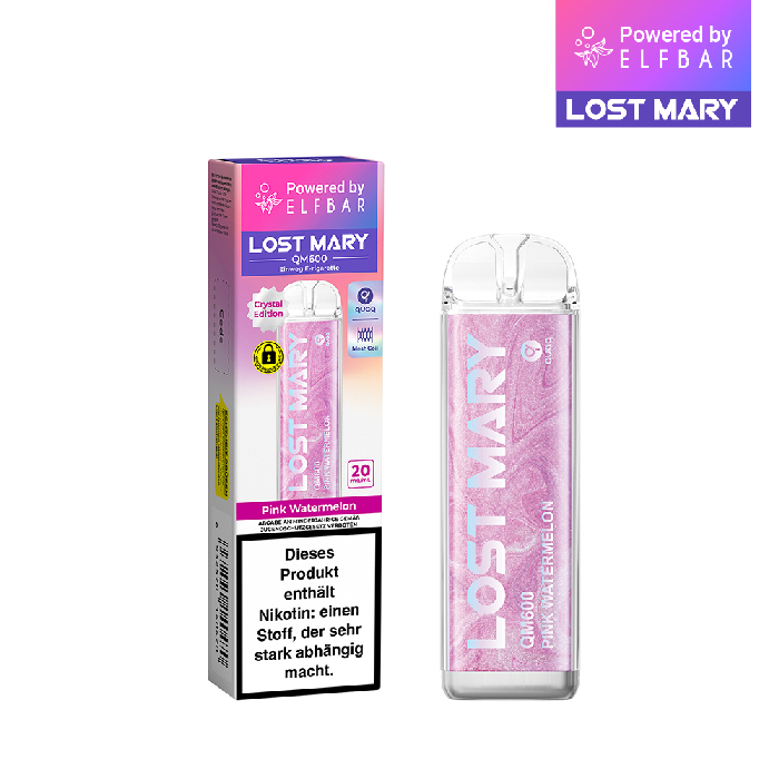 10+2 Aktion ELFBAR LOST MARY QM600 - Pink Watermelon 20mg Nikotin