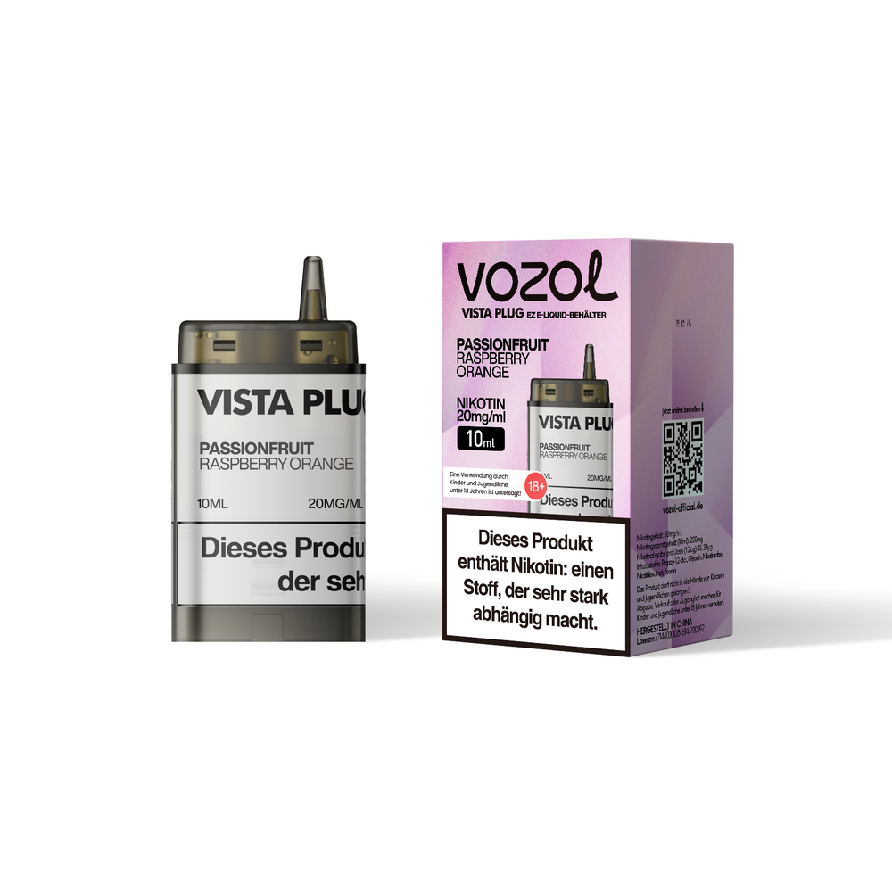 5x Vozol Vista Plug Ez Passionfruit Raspberry Orange Pod Set