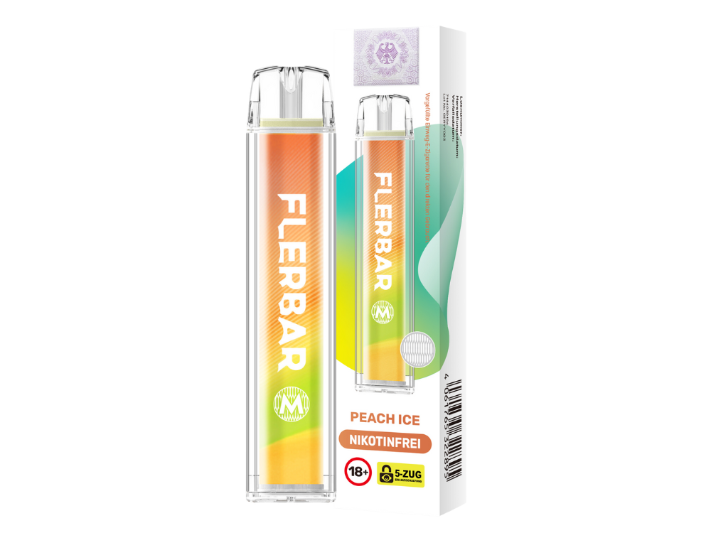 10x Flerbar M – Peach Ice 0mg Nikotin