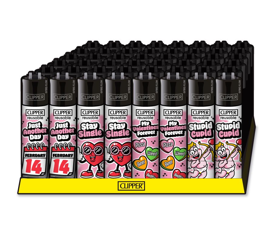 48x Clipper Reibrad Anti Valentine nachfüllbar