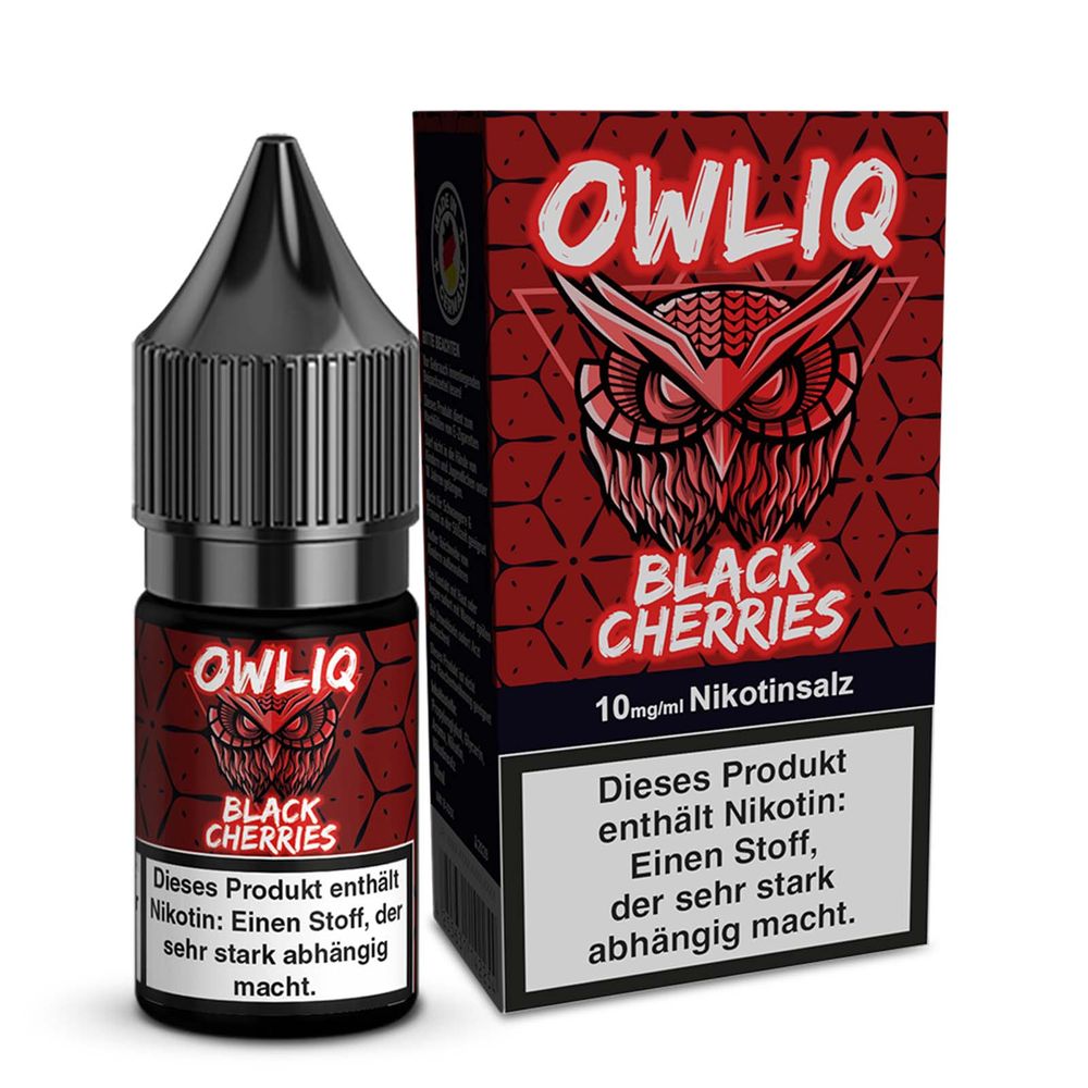 10x OWLIQ Nikotinsalz Liquid - Black Cherries - 10ml