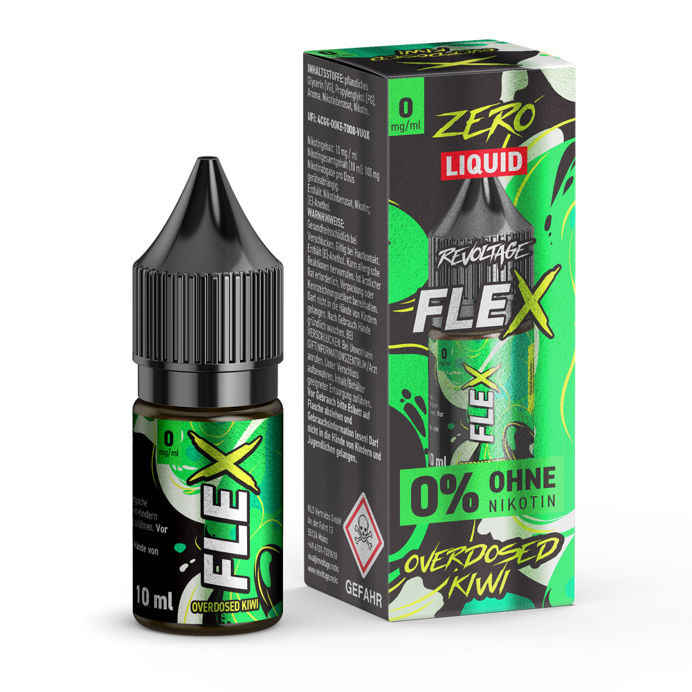 15x Revoltage Flex Overdosed - Kiwi - Nikotinsalz Liquid