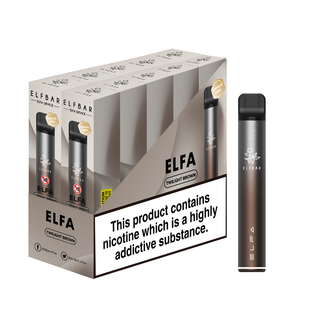 10x ELFBAR ELFA Pod Kit 500 mAh Akku - Twilight Brown