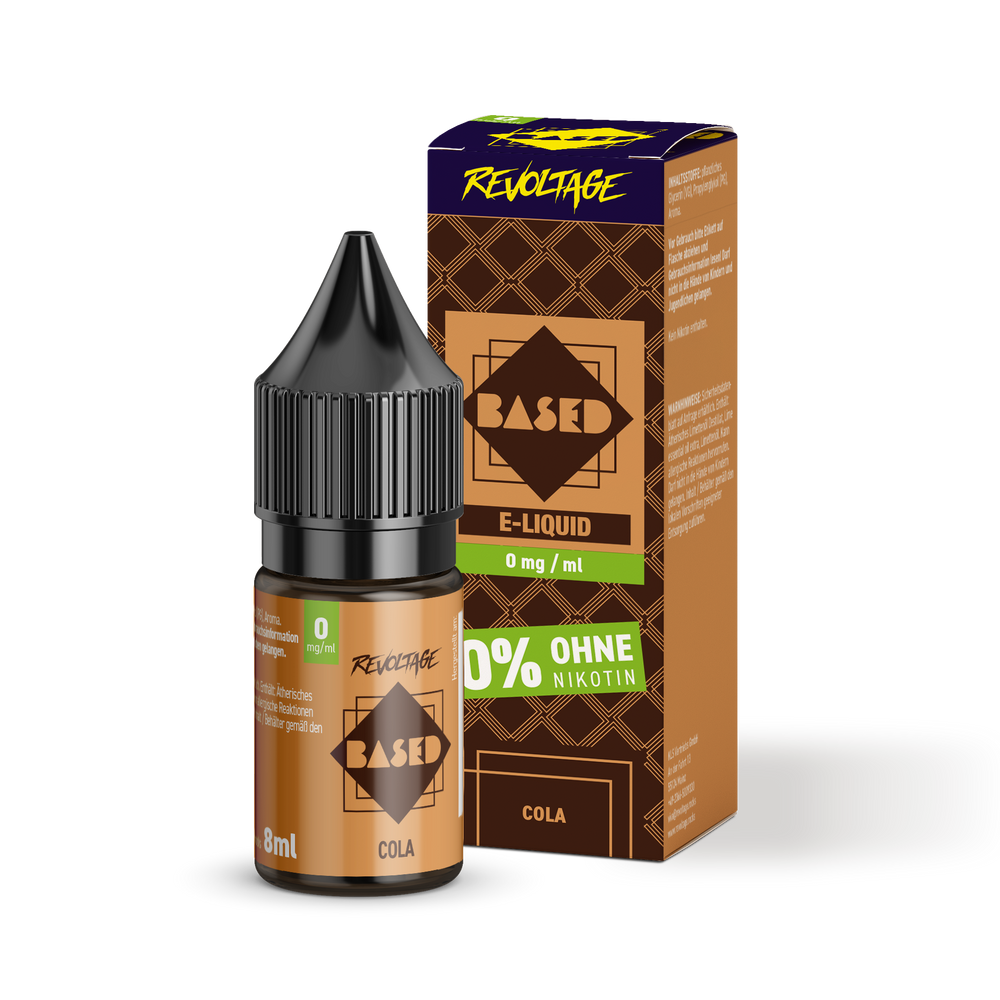 15x Revoltage BASED Liquid - Cola - 8 ml Nikotinsalz Liquid