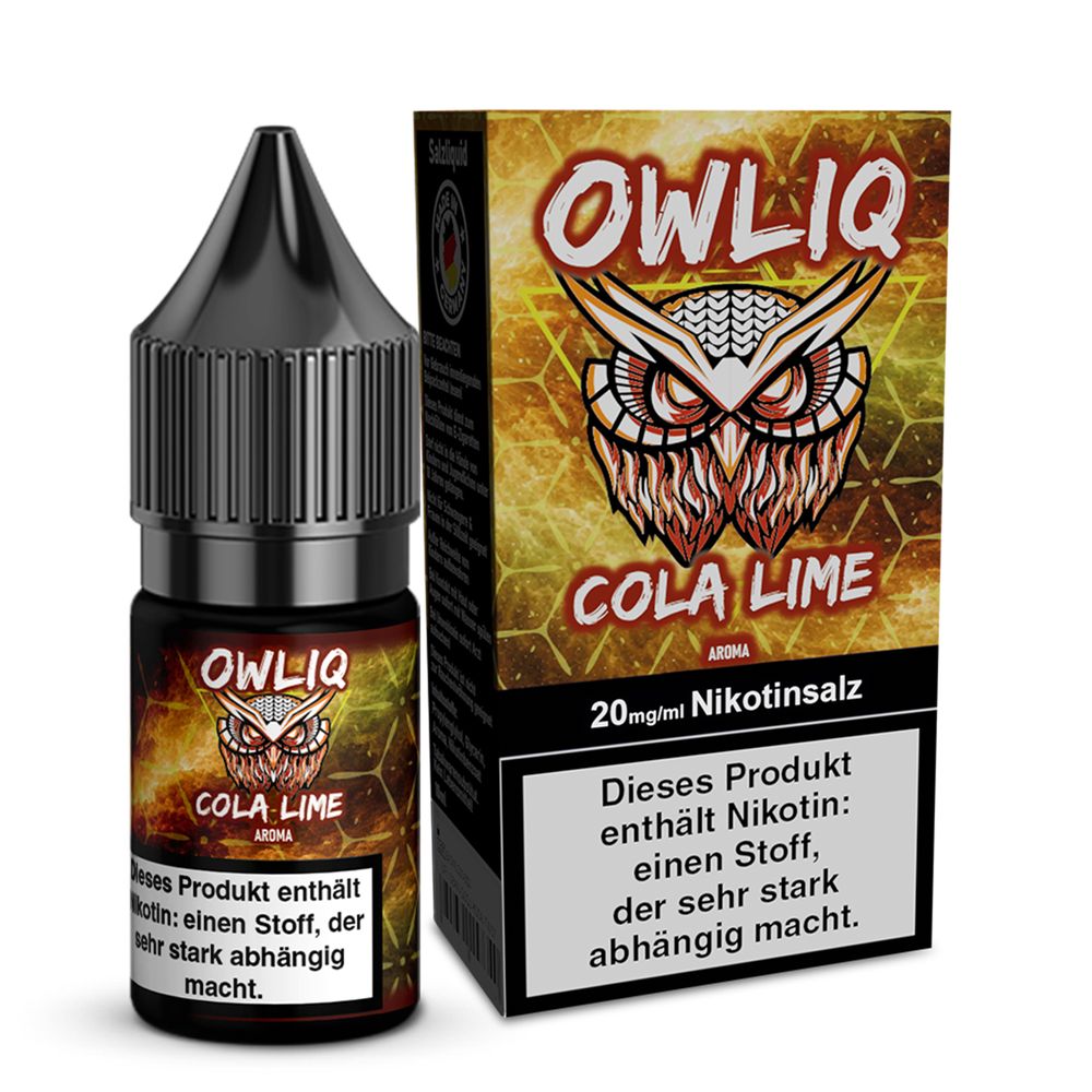 10x OWLIQ Nikotinsalz Liquid - Cola Lime - 10ml
