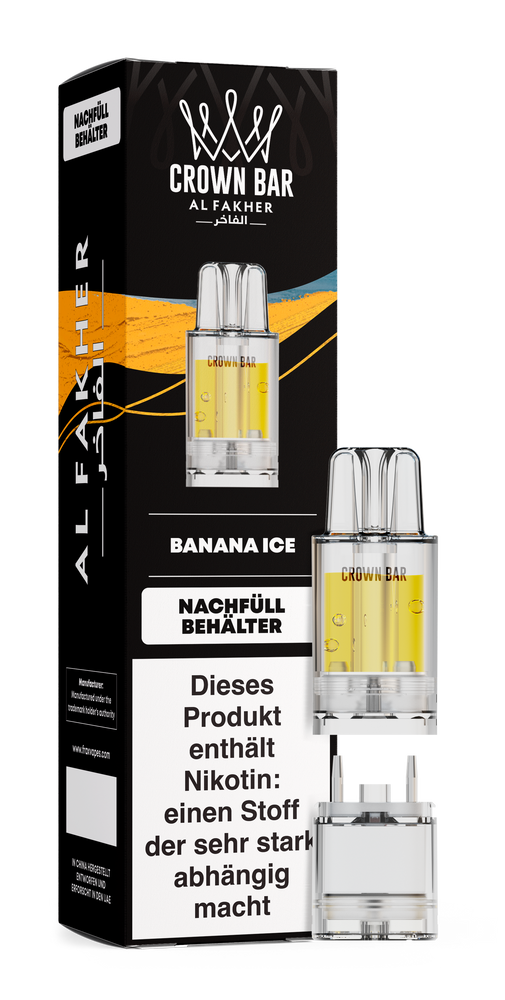 5x Al Fakher 12K PRO MAX Pod - Banana Ice - 20mg Nikotingehalt