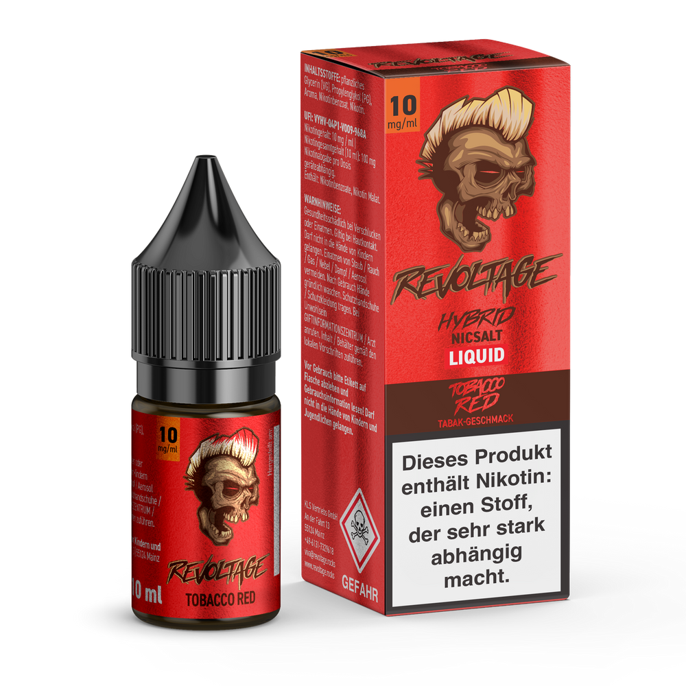 15x Revoltage - Tobacco Red - 10ml Nikotinsalz Liquid