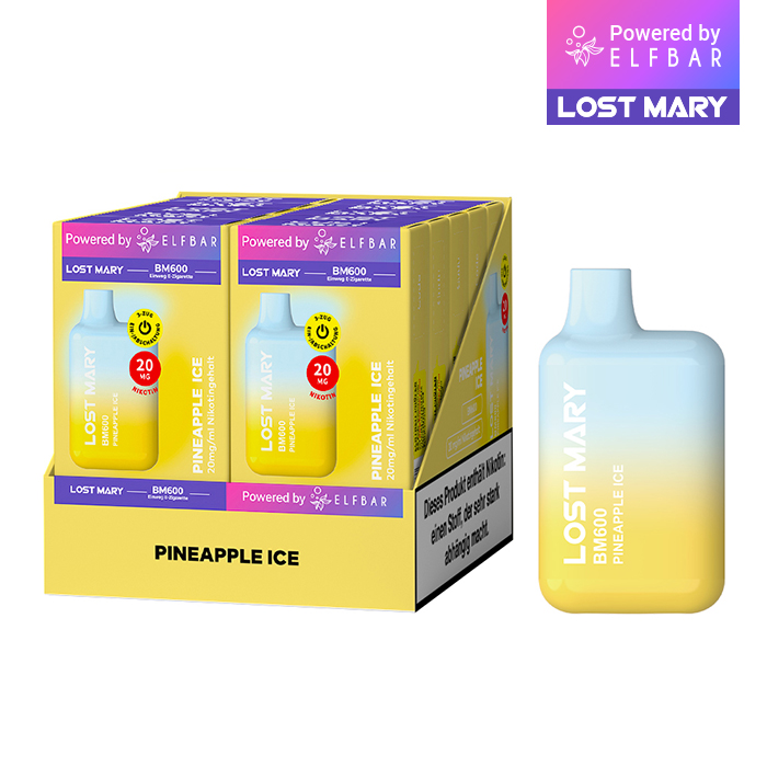 10 x Lost Mary BM600 - Pineapple Ice 20mg Nikotin