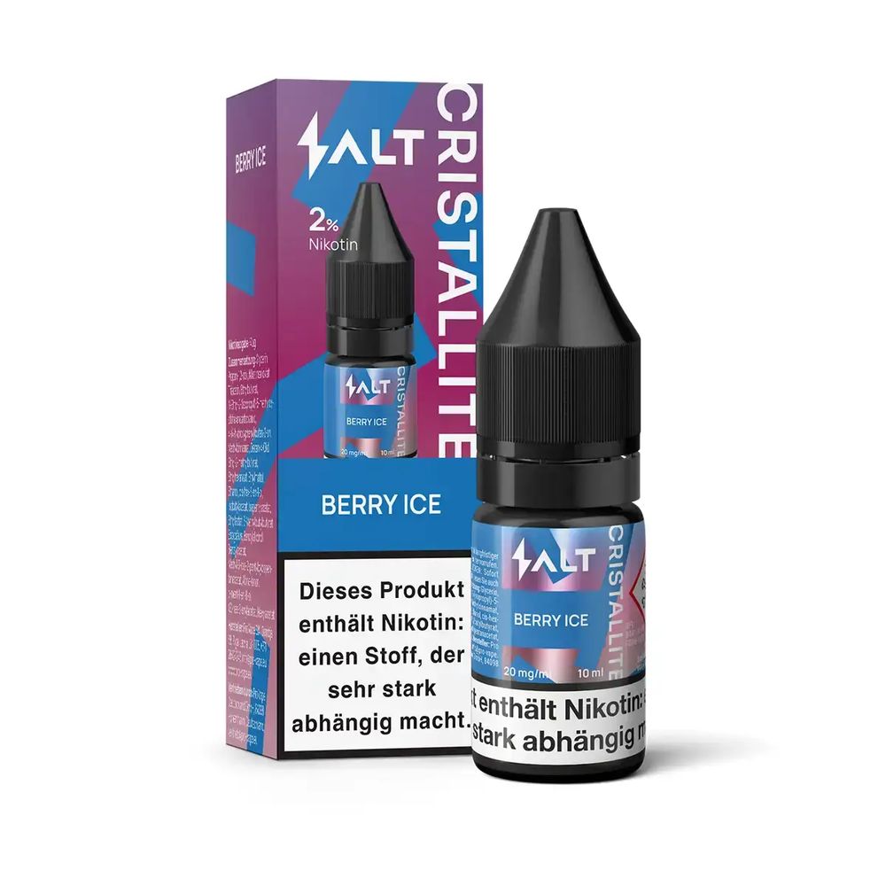 10x Salt Cristallite Liquid 10ml - Berry Ice - 20mg/ml Nikotinstärke