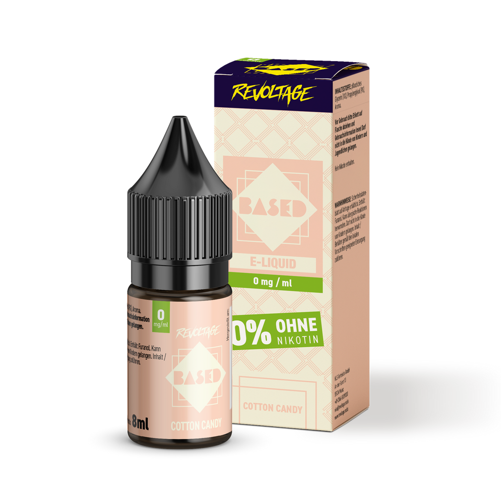 15x Revoltage BASED Liquid - Cotton Candy - 8 ml Nikotinsalz Liquid
