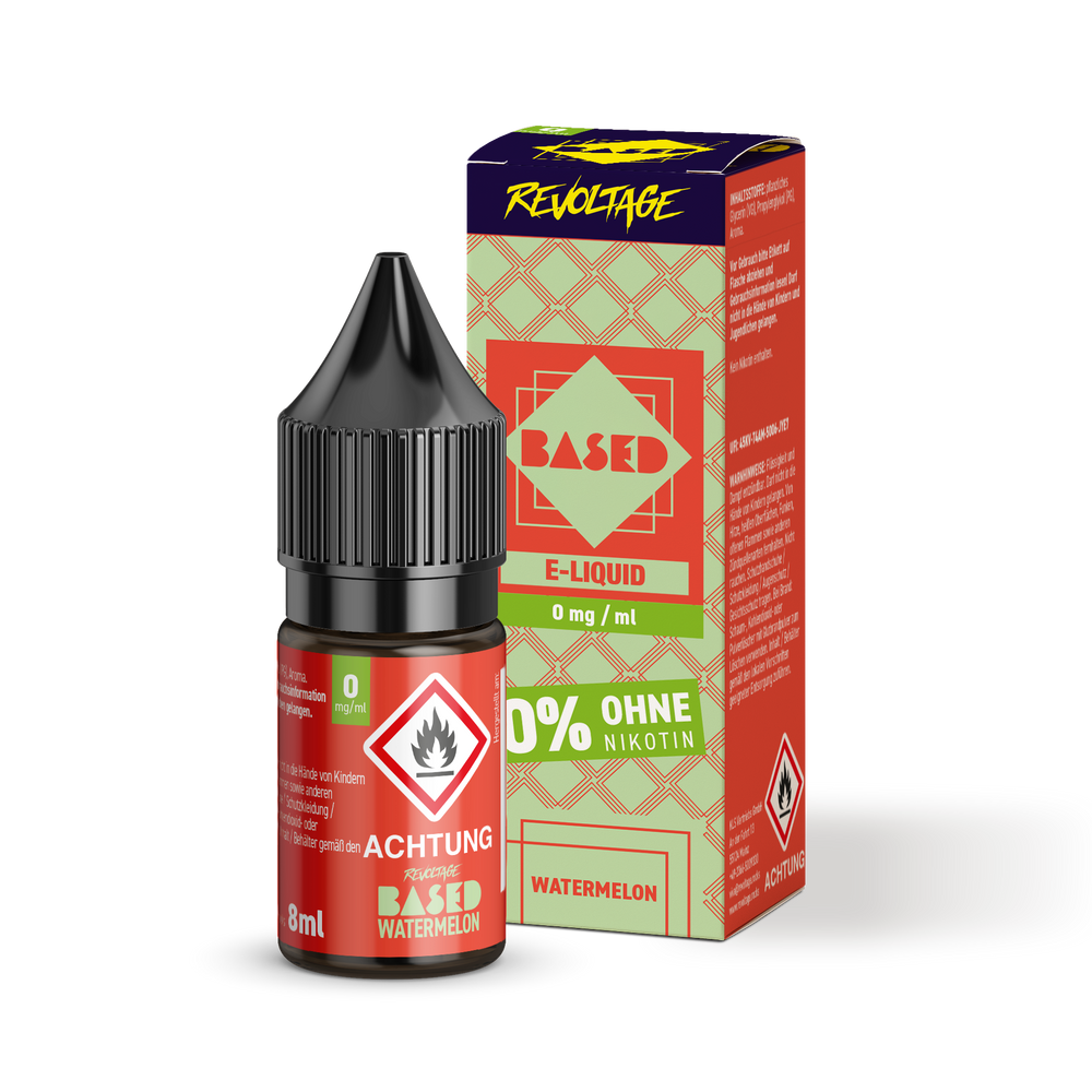 15x Revoltage BASED Liquid - Watermelon - 8 ml Nikotinsalz Liquid