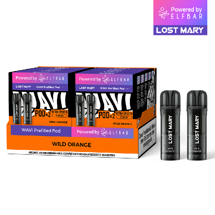 10x LOST MARY WAVI Wild Orange 20mg Nikotin 2er Pack (10% Akkuträger gratis)